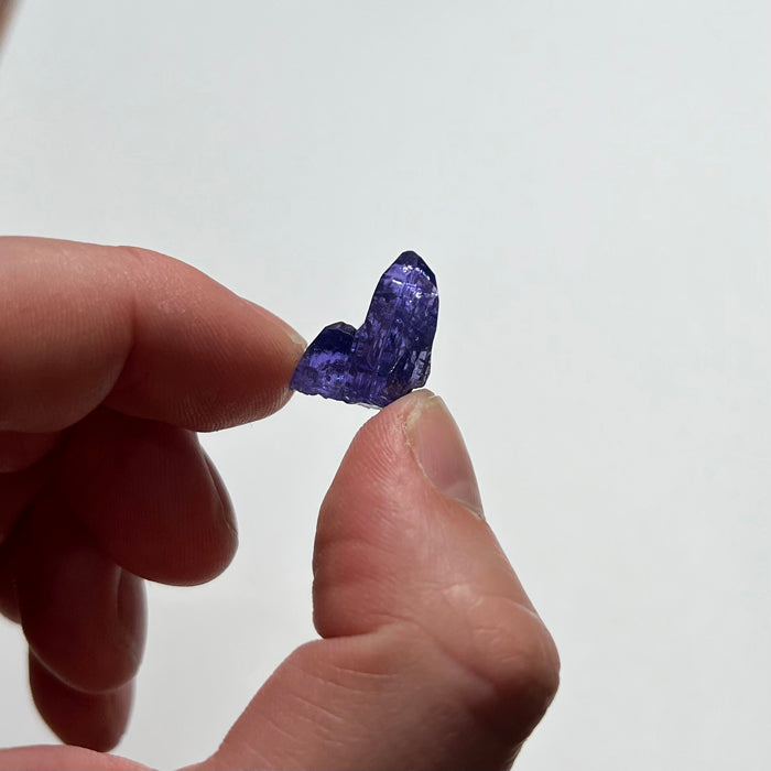 deeply saturated tanzanite crystal