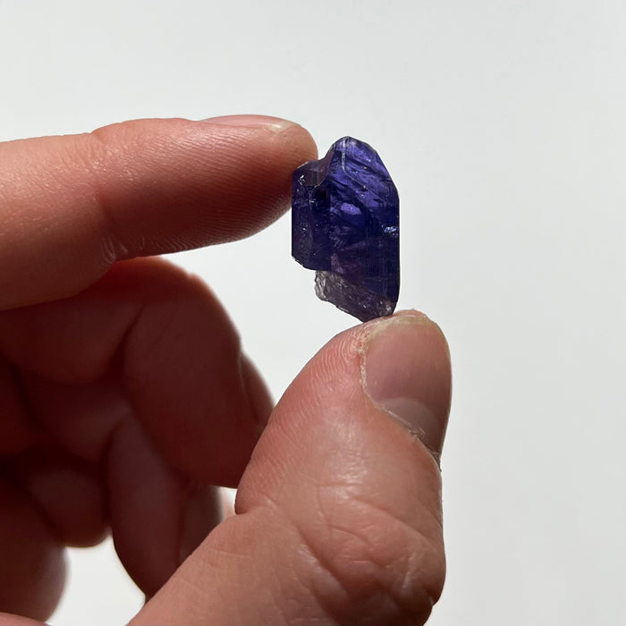 deep color raw tanzanite crystal