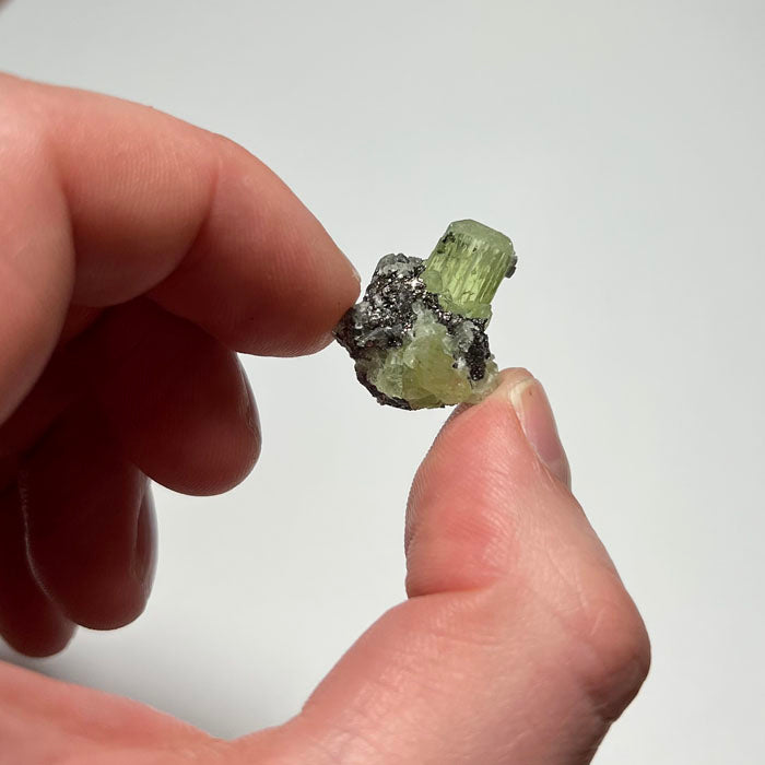 green diopside crystal specimen