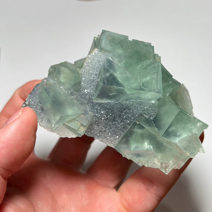 cool green fluorite crystal cluster