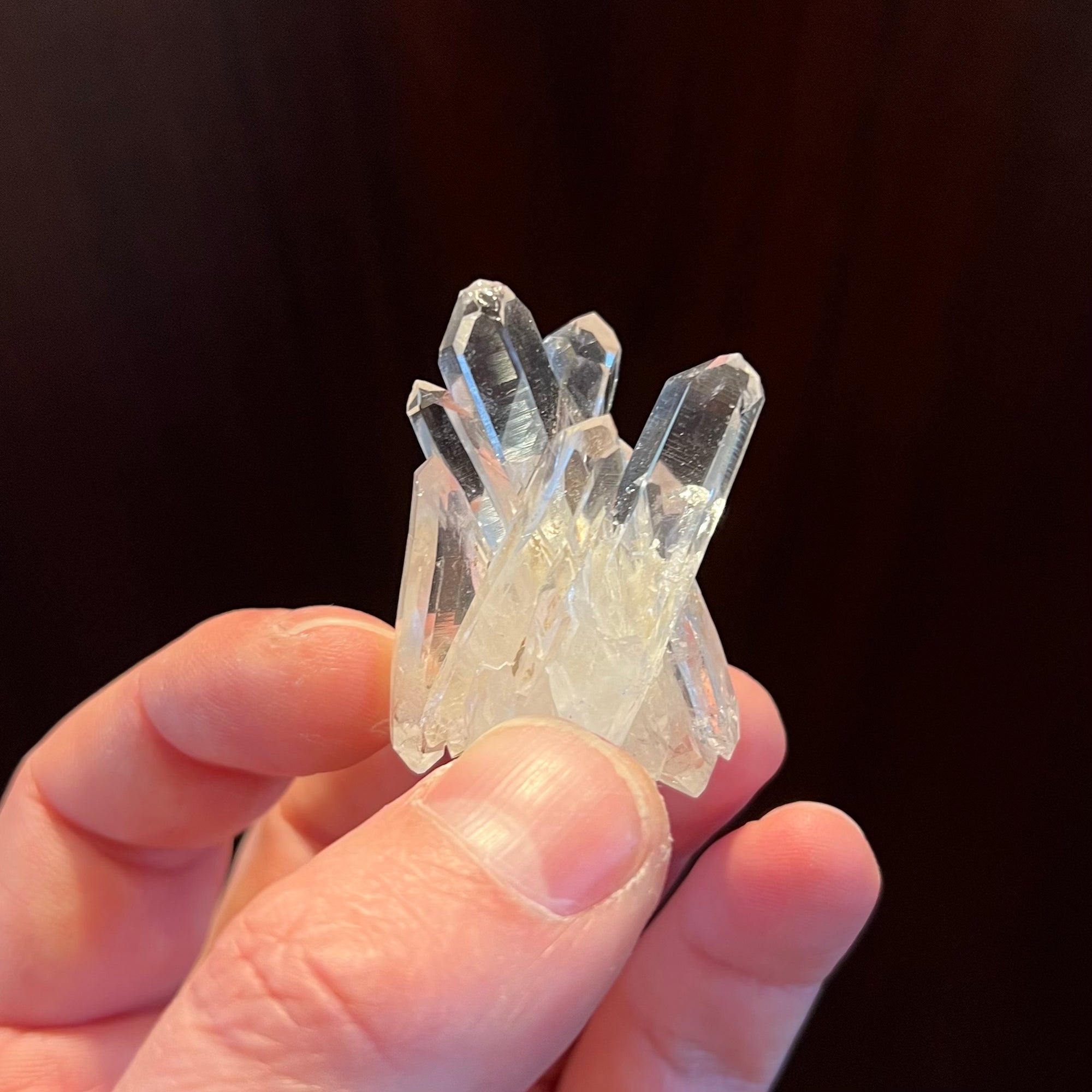 crystal cluster of natural quartz