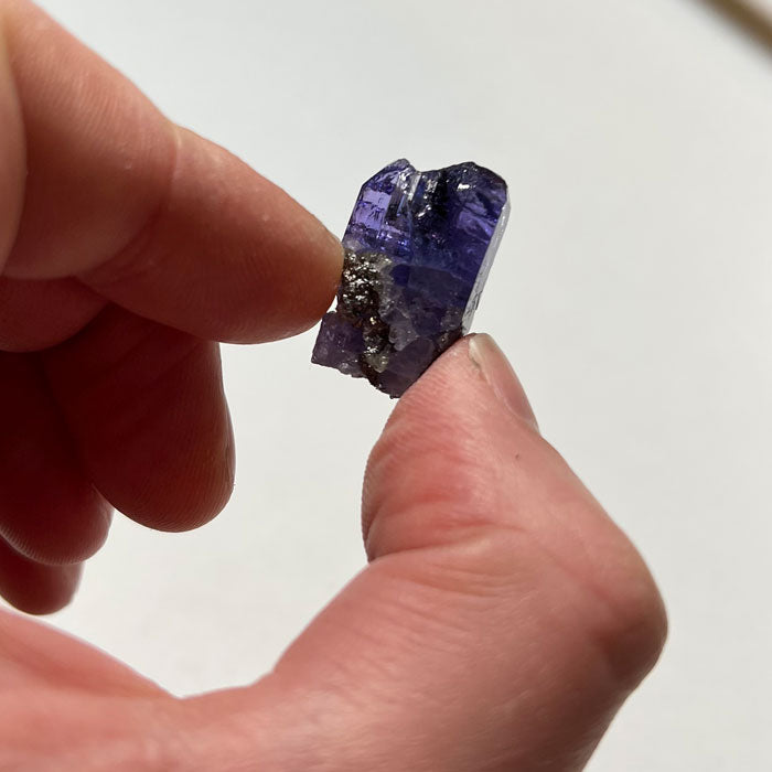 raw natural tanzanite mineral specimen