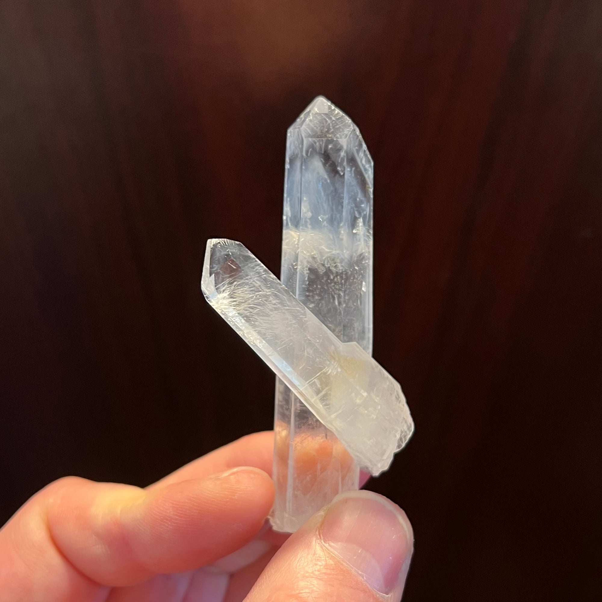 natural quartz doubled crystal