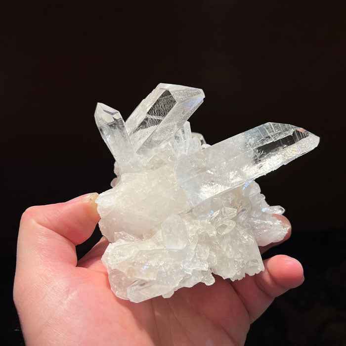 clear white quartz crystal