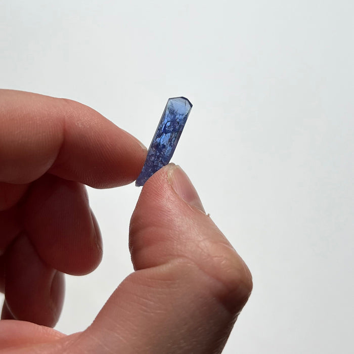 tall narrow tanzanite crystal 