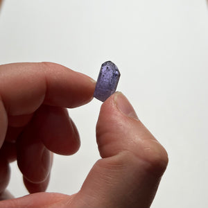 tanzanite mineral specimen in hand