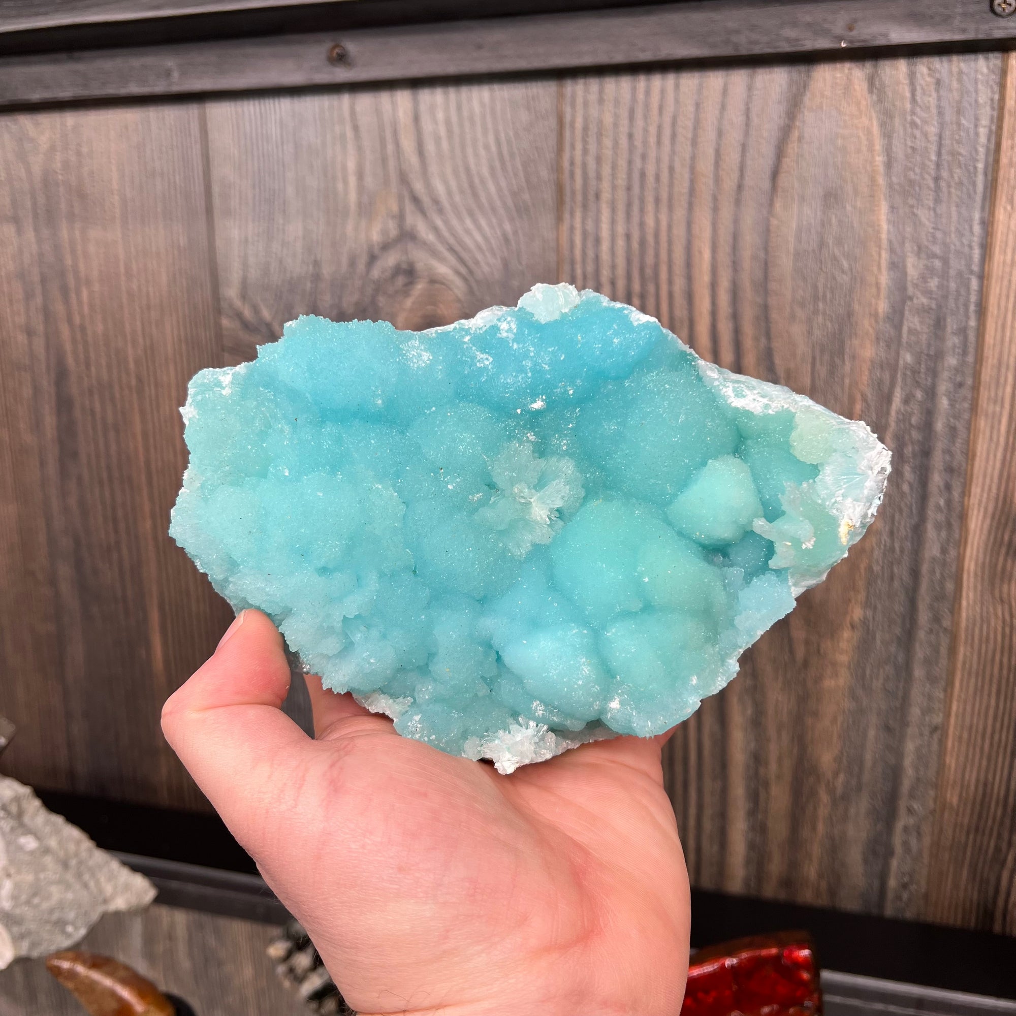 Aragonite Specimen from China Blue Green