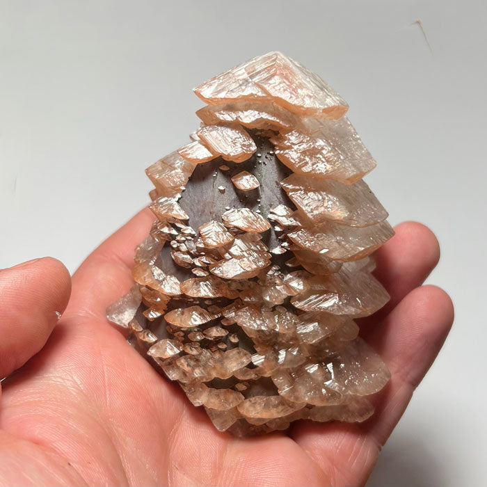 cool calcite crystal with secondary crystal growth