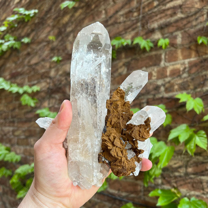 Extra large Quartz Crystal with Hematite