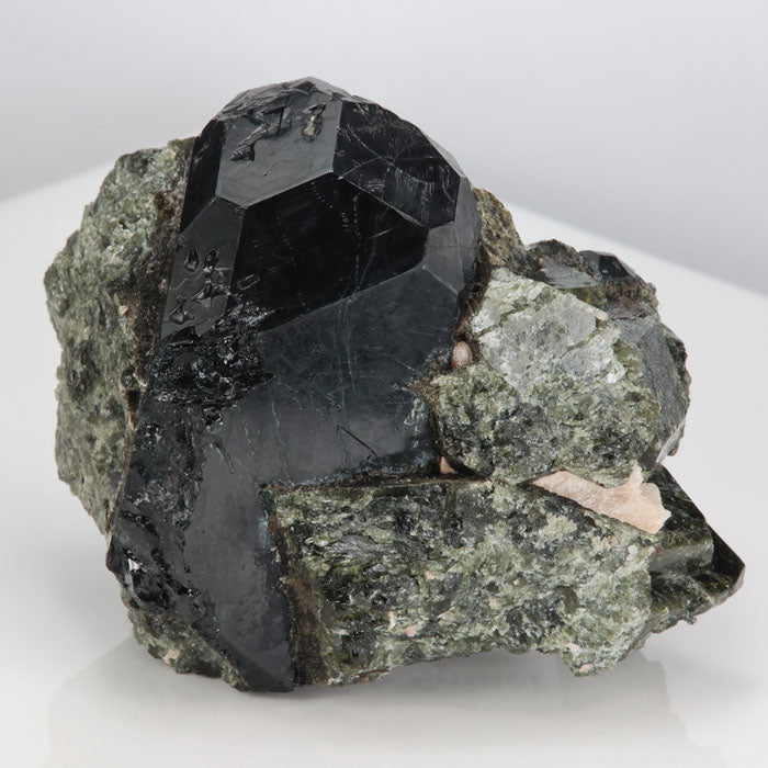 Black spinel crystal from russia