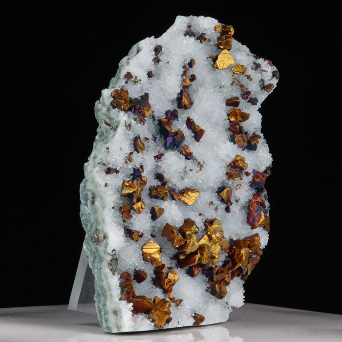 chalcopyrite on quartz from mexico