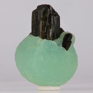 blue green prehnite and epidote mineral specimen