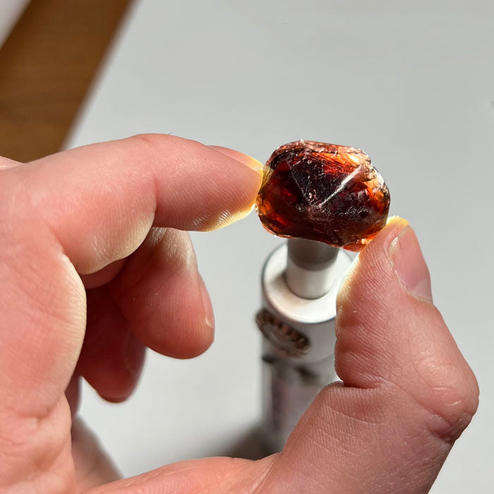 Red Zircon Crystal Mineral Specimen from Tanzania