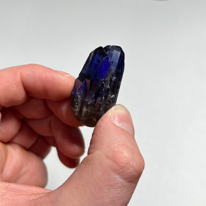 Natural tanzanite crystal cluster