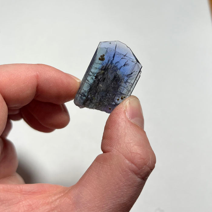 Fine tabular tanzanite crystal specimen from tanzania