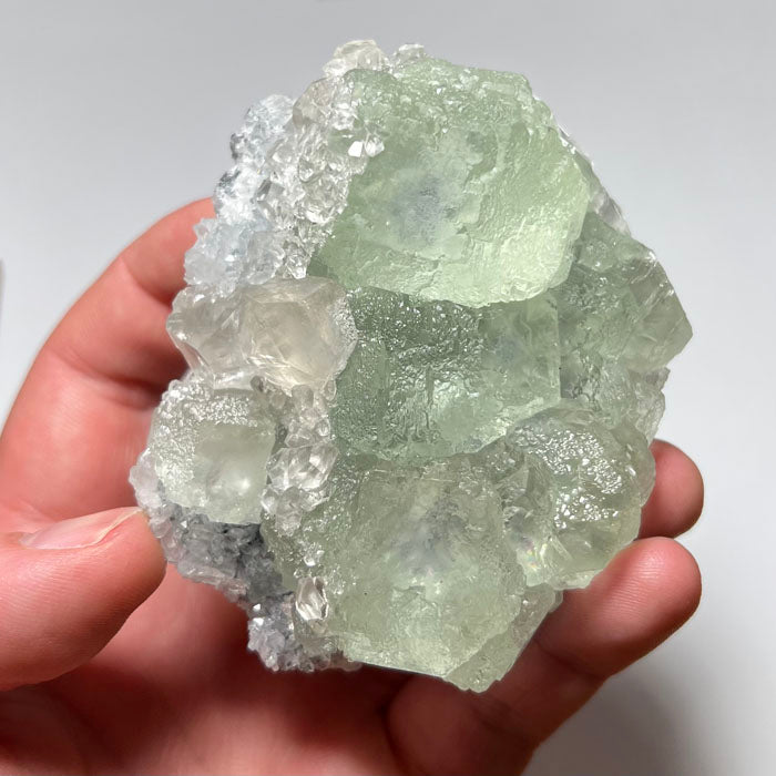 298g Fluorite From China With Quartz And Calcite