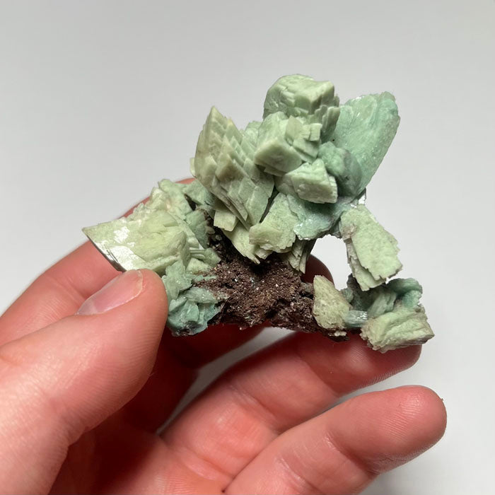 green interesting heulandite specimen
