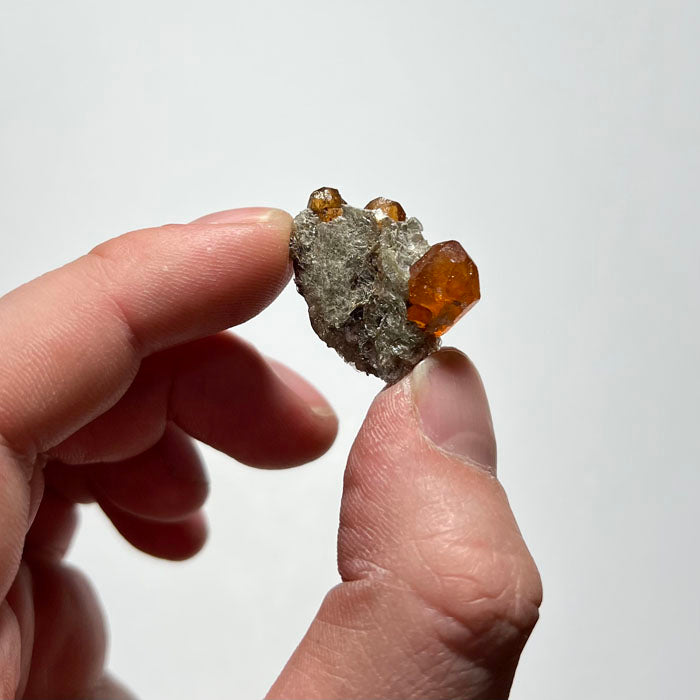 Spessartite Garnet Crystals on matrix from Tanzania