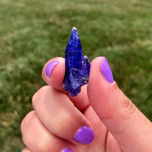 Natural Raw Tanzanite Crystal Cluster Blue Purple Specimen