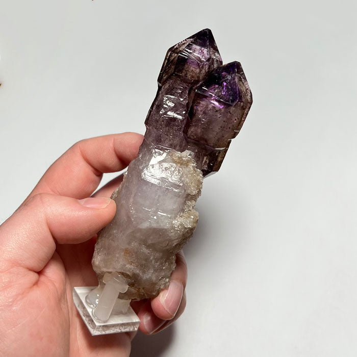 large smoky amethyst crystal scepter zimbabwe