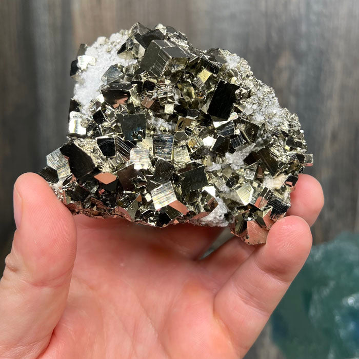 Raw pyrite crystal cluster peru