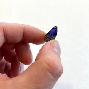 Raw Natural deep  purple tanzanite crystal