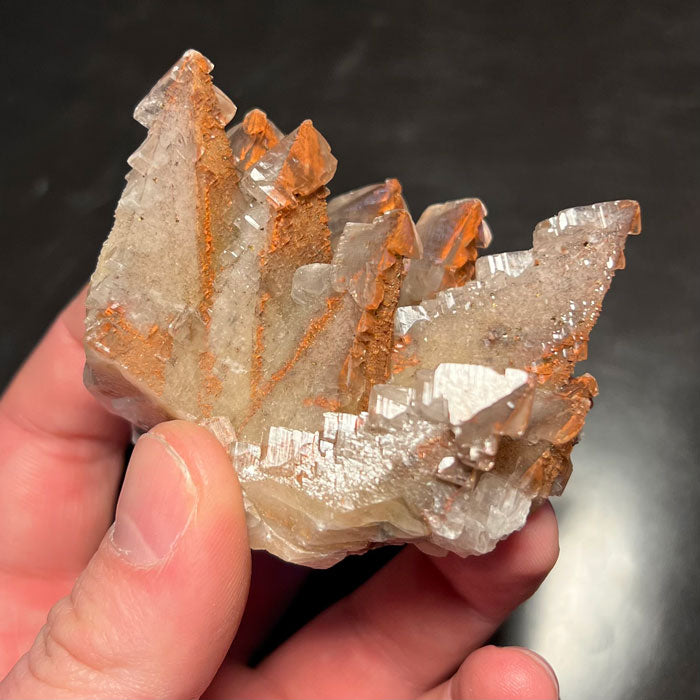 calcite crystals with secondary crystal growth