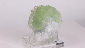 180g Green Fluorite, Quartz, and Calcite Crystals