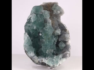 1210g Chinese Fluorite with Drusy Quartz