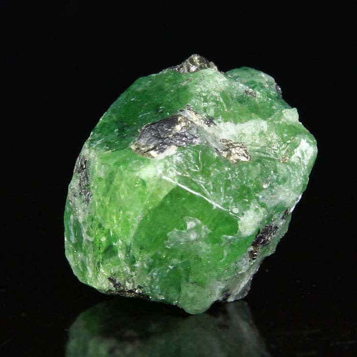 Large Tsavorite Green Garnet Crystal Raw Specimen