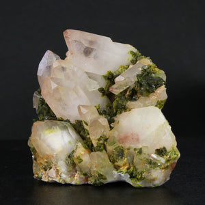 Quartz Cluster and Epidote Crystals