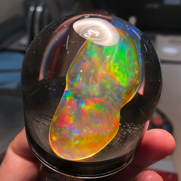 Ethiopian Opal in water Jar Specimen