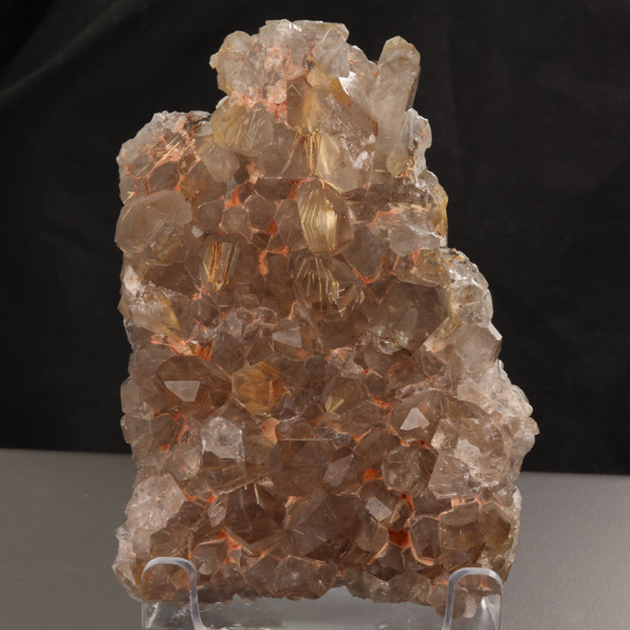 234g Unique Cluster Of Rutilated Quartz Mineral Mike