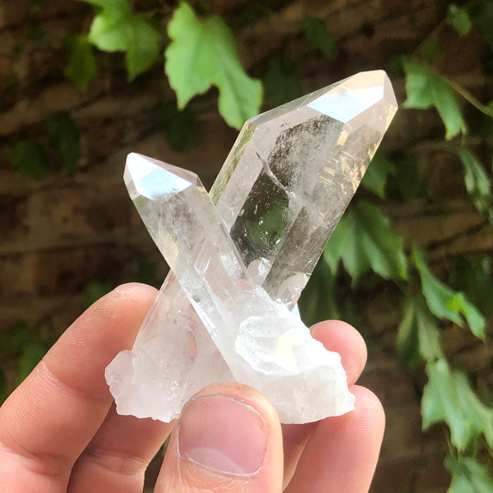 Crossing Raw Quartz Crystals Clear